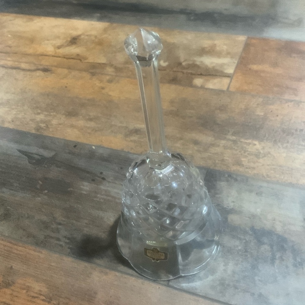 Yugoslavian hand cut glass lead crystal bell